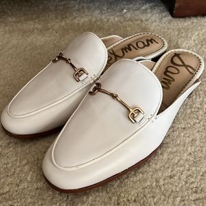 Sam Edelman White Princeton Loafers